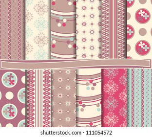 abstract vector set for scrapbook