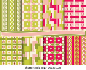 Abstract vector set of scrapbook paper