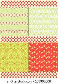 Abstract vector set of scrapbook paper