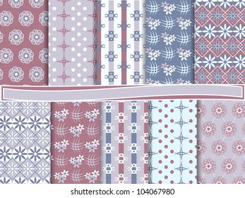 Abstract vector set of scrapbook paper