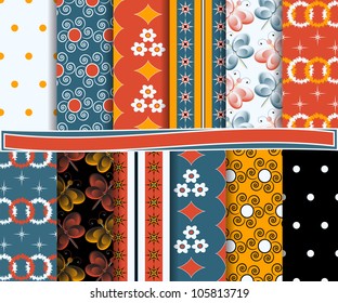 abstract vector set of scrapbook paper