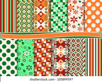Abstract vector set of scrapbook paper