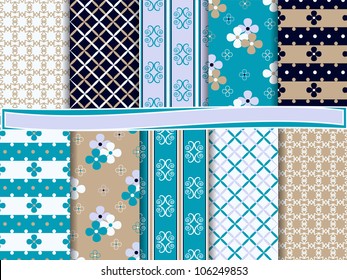 Abstract vector set of scrapbook paper