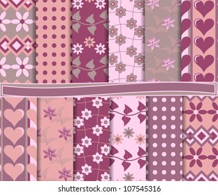 abstract vector set of scrapbook paper