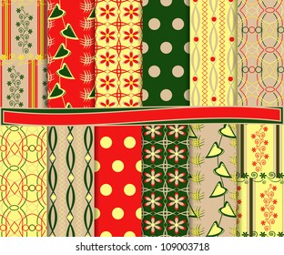 Abstract vector set of scrapbook paper