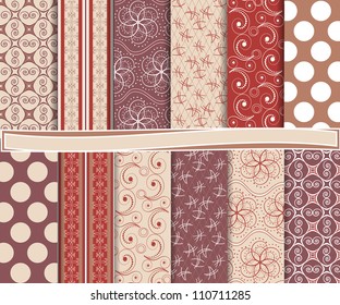 Abstract vector set of scrapbook paper