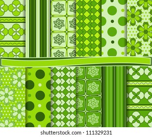 Abstract vector set of scrapbook paper