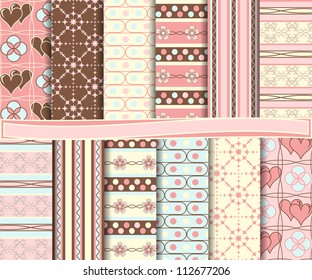 abstract vector set of scrapbook paper