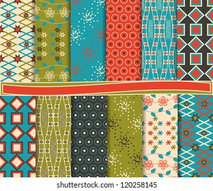 Abstract vector set of scrapbook paper