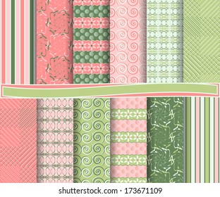 Abstract vector set of scrapbook paper
