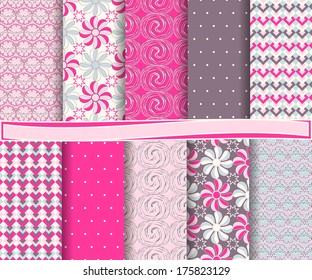 Abstract vector set of scrapbook paper