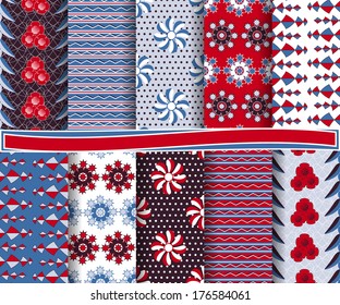 Abstract vector set of scrapbook paper