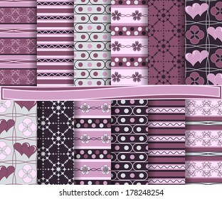 abstract vector set of scrapbook paper