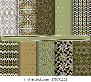 Abstract vector set of scrapbook paper