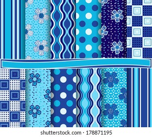 abstract  vector set of scrapbook paper