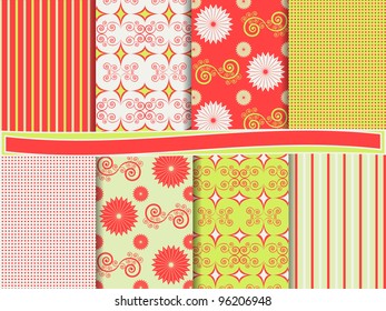 Abstract vector set of scrapbook paper