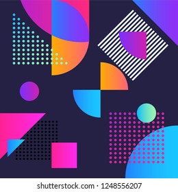 Abstract vector shape background fluid gradient seamless pattern