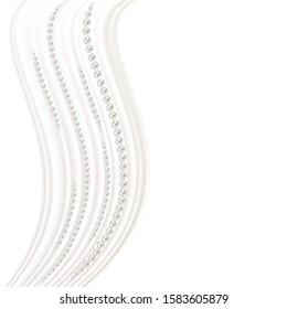 Abstract vector shape. Curve. Pearls. Illustration.
