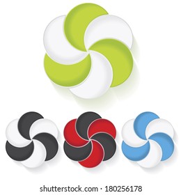 Abstract vector shape design template. Green technology business creative concept icon. Water, fire and green nature symbol.