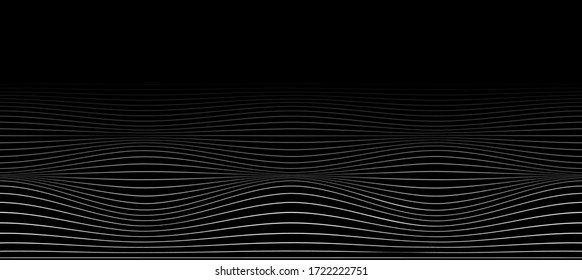 Abstract vector shape. Optical art. Vector illustration. Linear background.