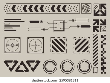 Abstract vector shape set illustrations