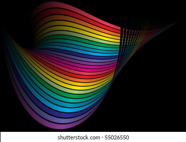Abstract vector shaped rainbow