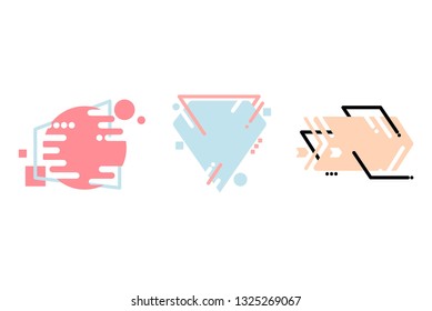 Abstract vector shapes (3 in 1)