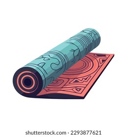 Abstract vector shapes create modern yoga backdrop isolated