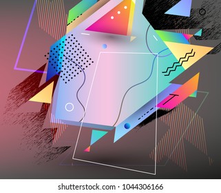 Abstract vector shapes. Creative art design