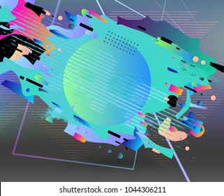 Abstract vector shapes. Creative art design