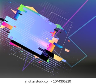 Abstract vector shapes. Creative art design