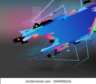 Abstract vector shapes. Creative art design