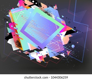 Abstract vector shapes. Creative art design