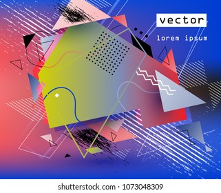 Abstract vector shapes. Creative art design