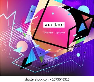 Abstract vector shapes. Creative art design