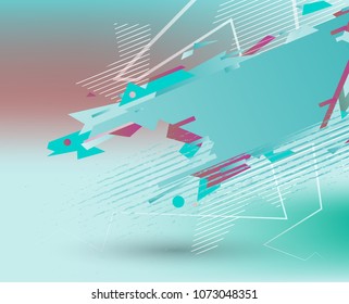 Abstract vector shapes. Creative art design