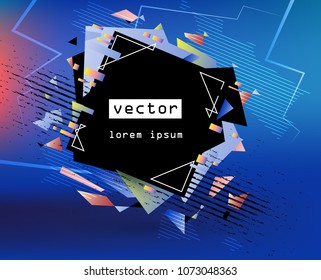 Abstract vector shapes. Creative art design