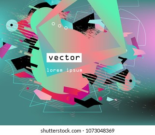 Abstract vector shapes. Creative art design