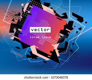 Abstract vector shapes. Creative art design