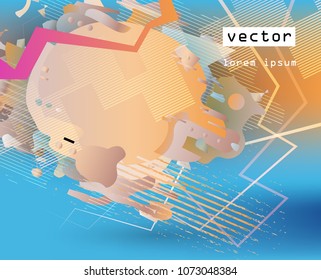 Abstract vector shapes. Creative art design