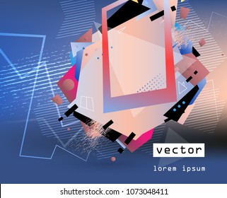 Abstract vector shapes. Creative art design