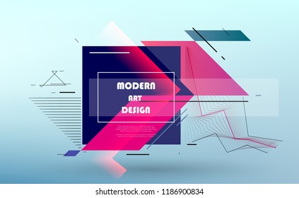 Abstract vector shapes. Creative art design