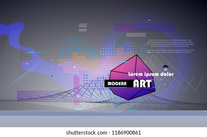Abstract vector shapes. Creative art design