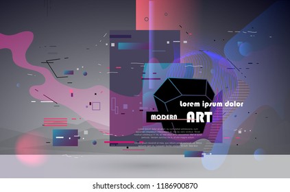 Abstract vector shapes. Creative art design