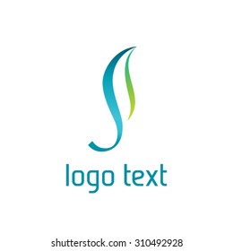 Abstract vector shapes logotype