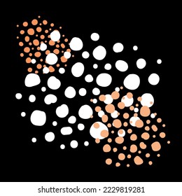 Abstract vector shapes on black background