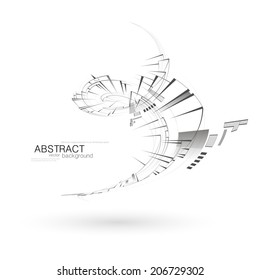 Abstract vector shapes on a white background