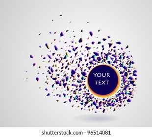 abstract vector shattered shapes background