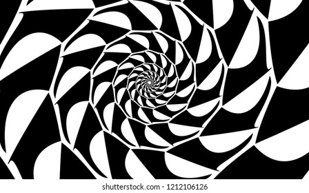  Abstract vector shell. Spiral shape, shell. Design element on white background.