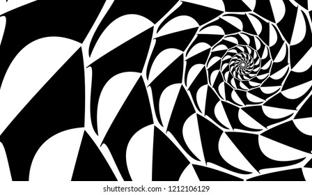  Abstract vector shell. Spiral shape, shell. Design element on white background.